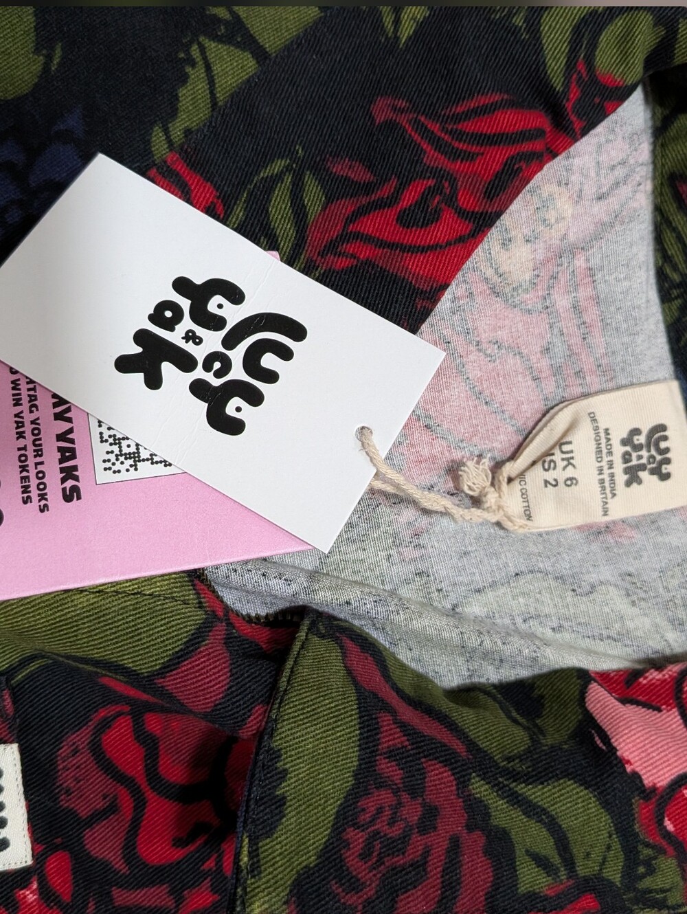 NWT Lucy And Yak Ragan Jumpsuit Maria Floral Print Size US 2 XS Organic Cotton - Picture 3 of 5